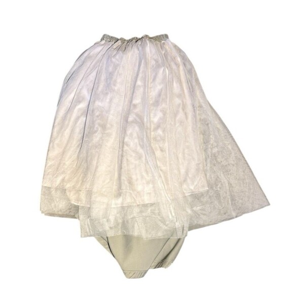 Eclin One Shoulder long Apron Dress NWT Sage Green S/M Tutu Tule Skirt Japan - Picture 12 of 16